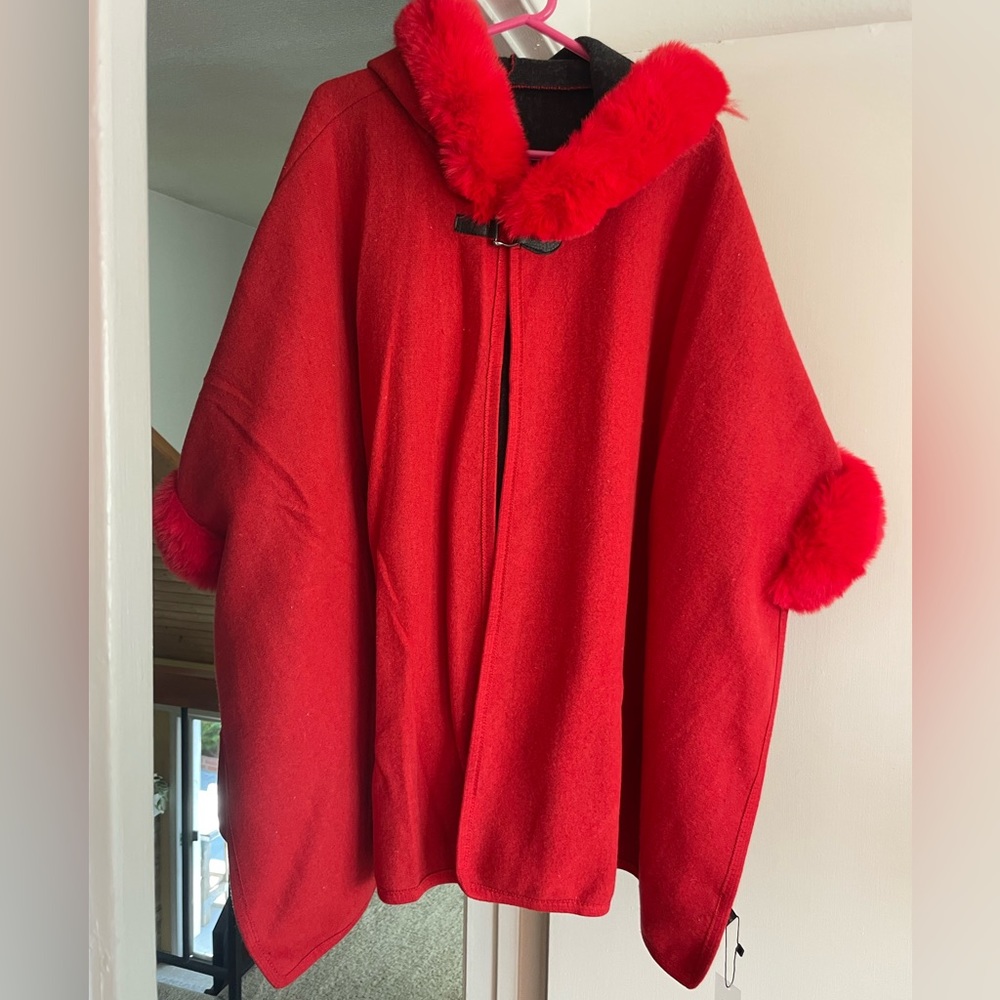 Calvin Klein red cape